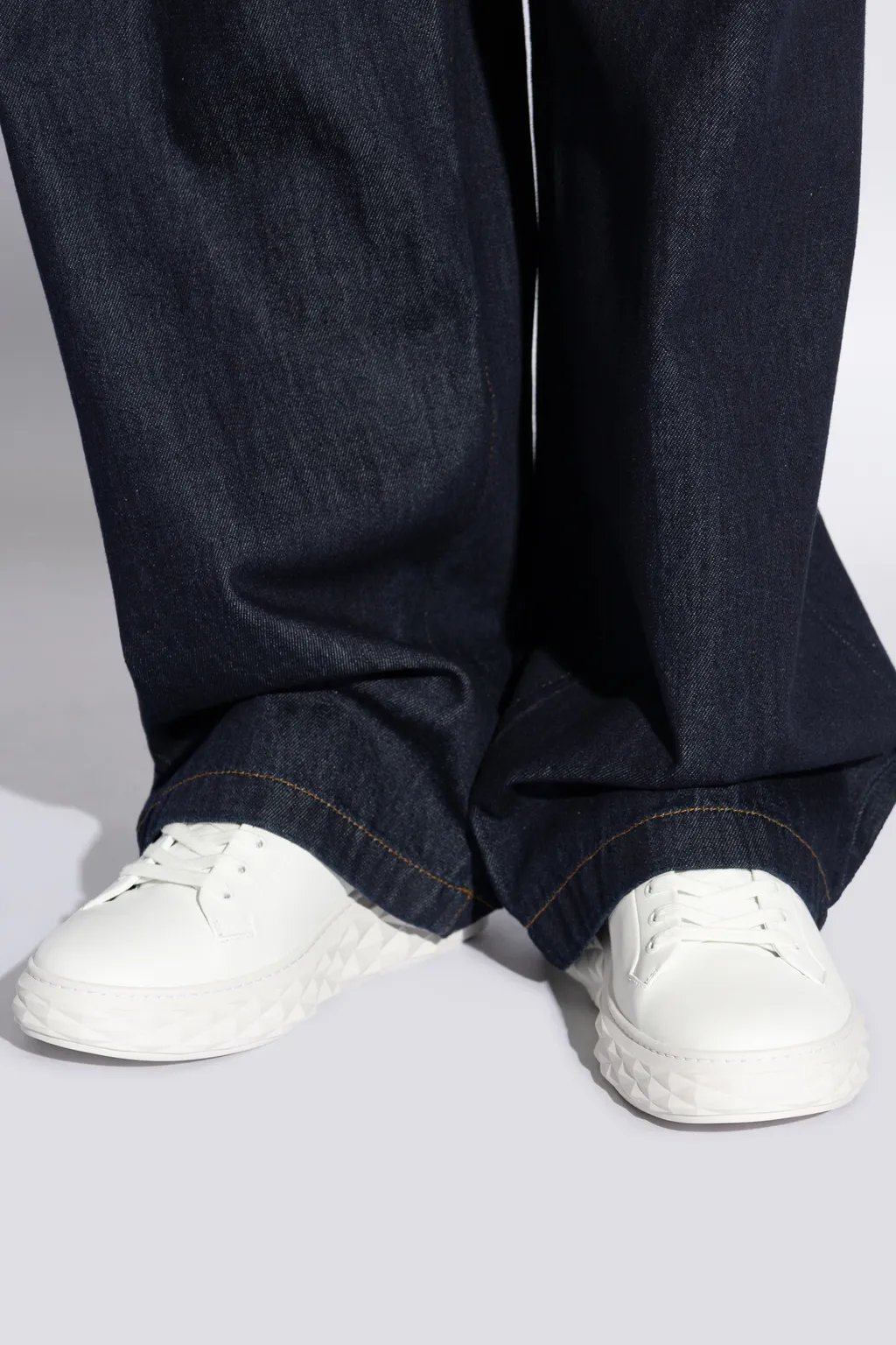 Diamond Maxi Leather Sneakers