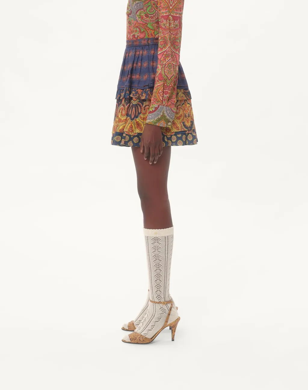 Valentino All-Over Patterned Flared Skirt