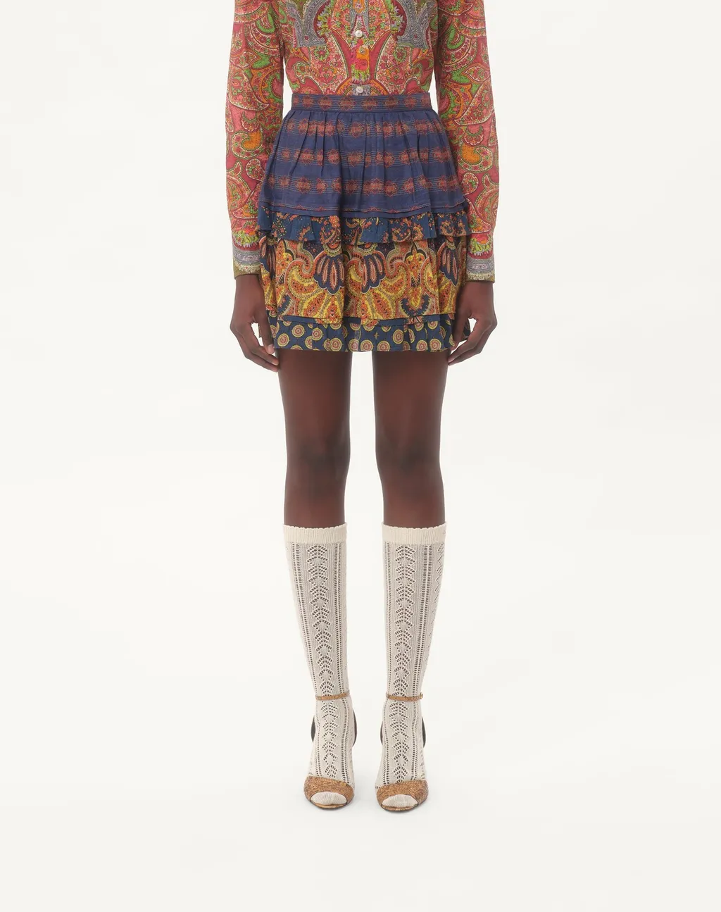 Valentino All-Over Patterned Flared Skirt