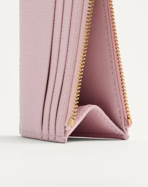 Valentino Vlogo Signature Zip-Up Card Case