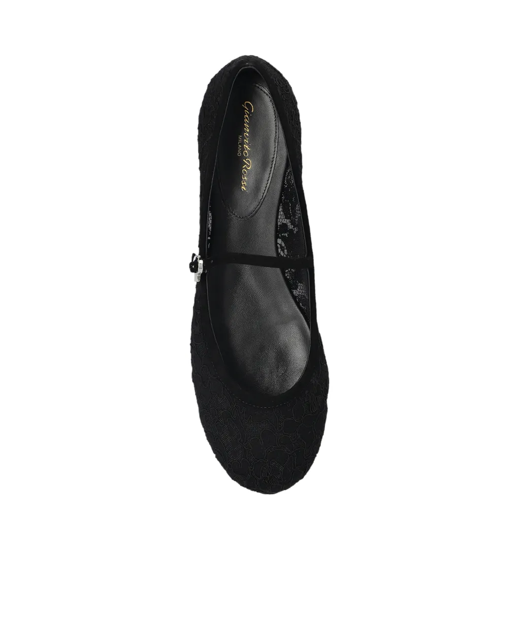 Gianvito Rossi Lace Round Toe Ballerinas