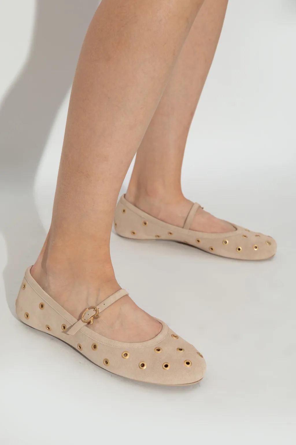 Gianvito Rossi Studded Ballet Flats
