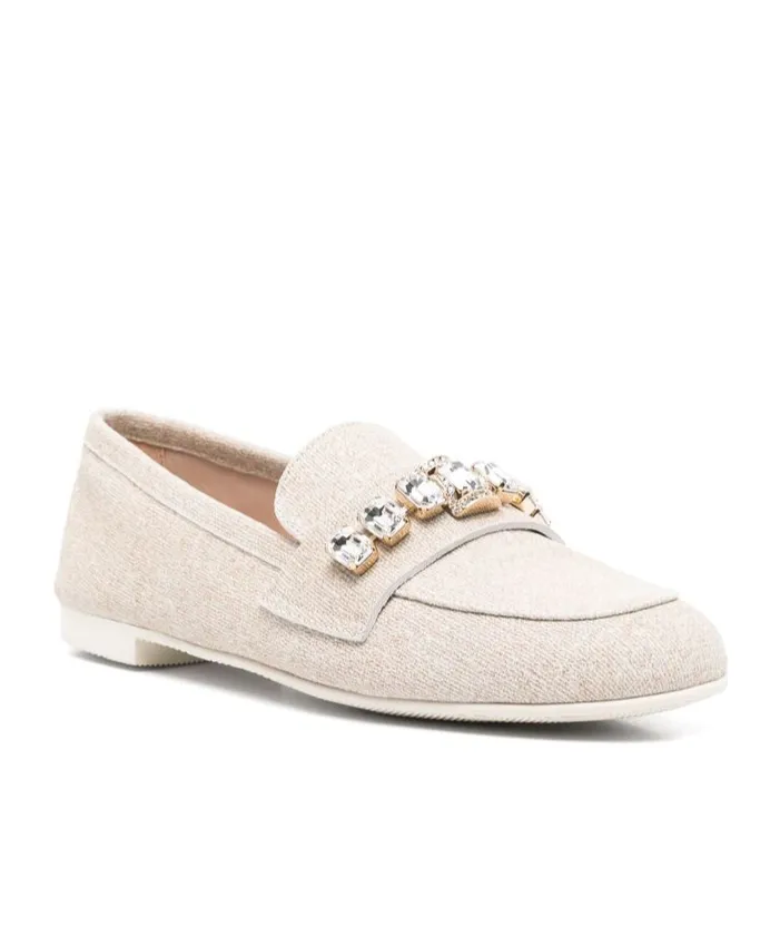 Crystal-Embellished Loafers