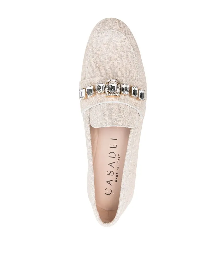 Crystal-Embellished Loafers