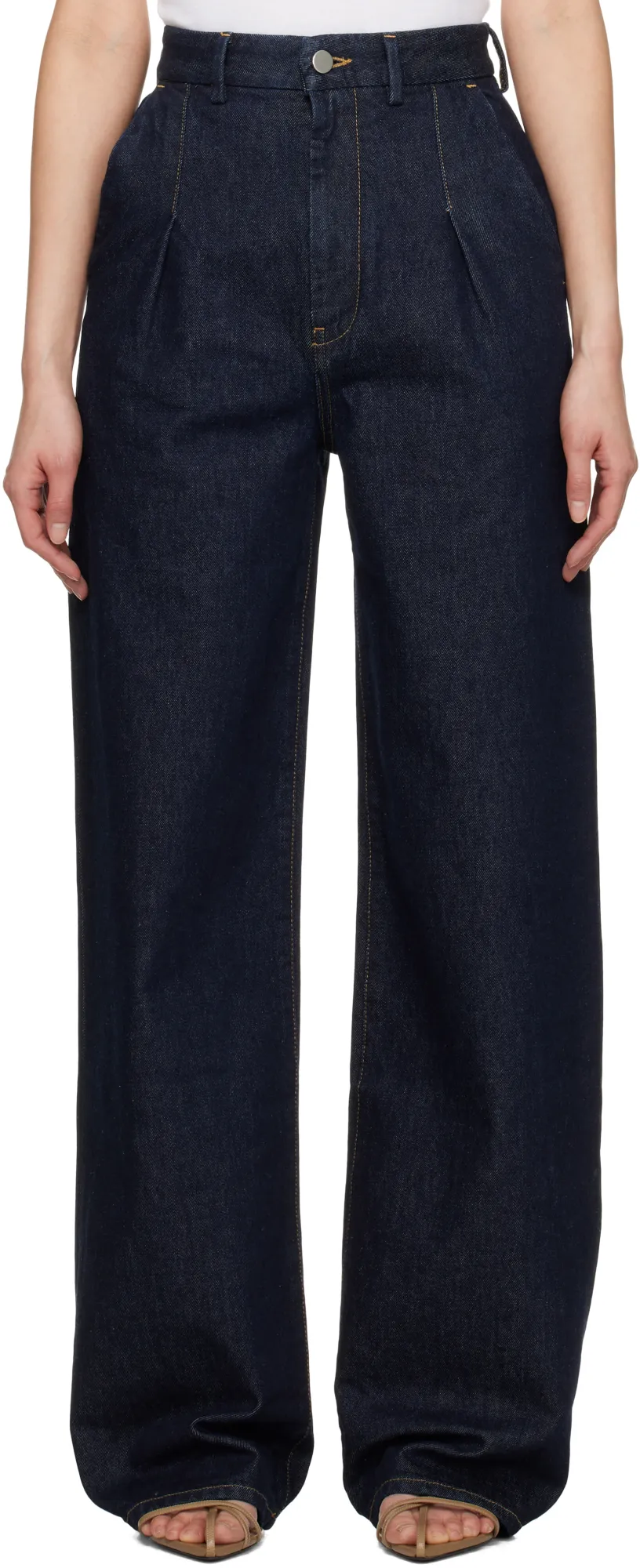Stretchless Wide-Leg Jeans