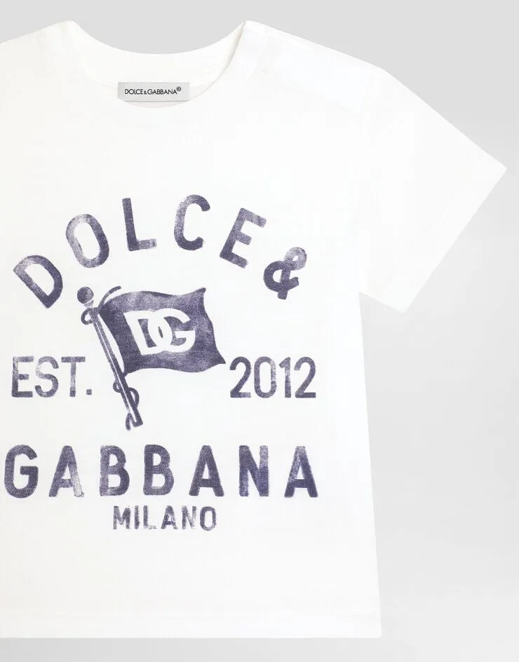 Dolce & Gabbana Kids Logo Printed Jersey T-Shirt