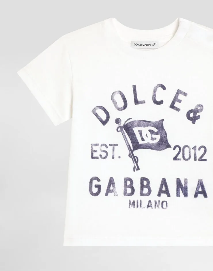 Dolce & Gabbana Kids Logo Printed Jersey T-Shirt