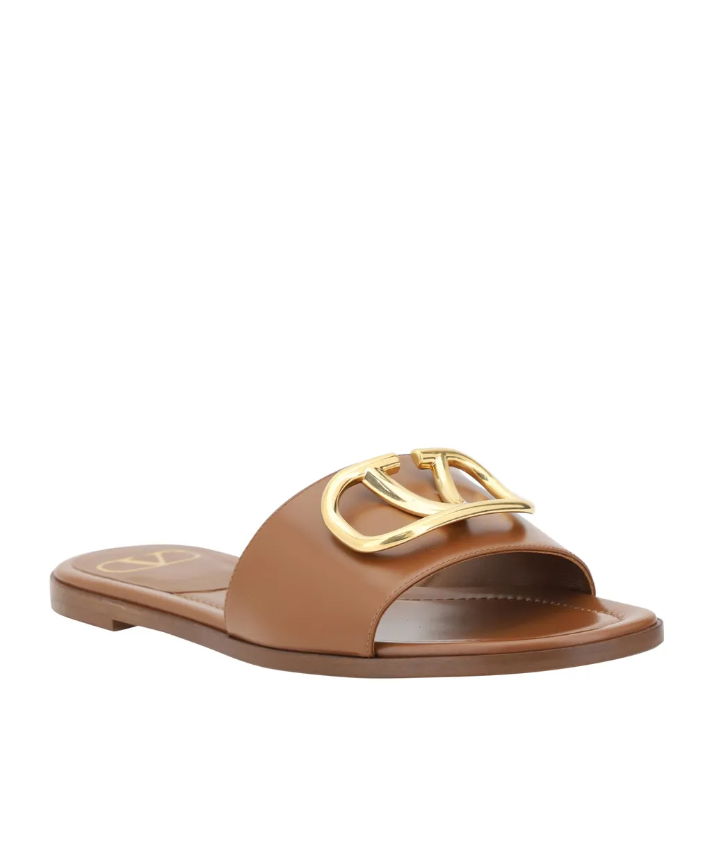 Valentino Vlogo Signature Open Toe Slip-On Sandals