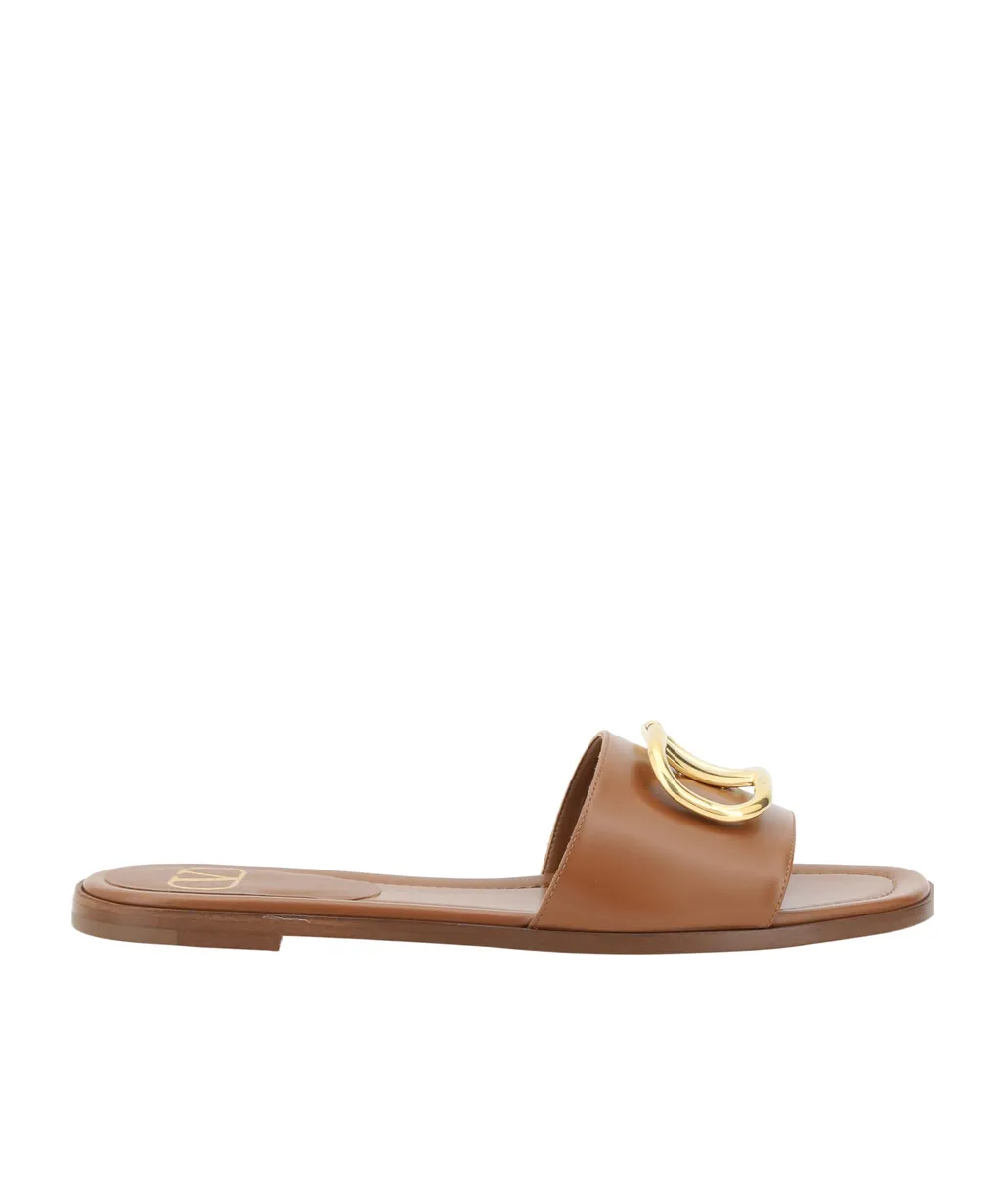 Valentino Vlogo Signature Open Toe Slip-On Sandals