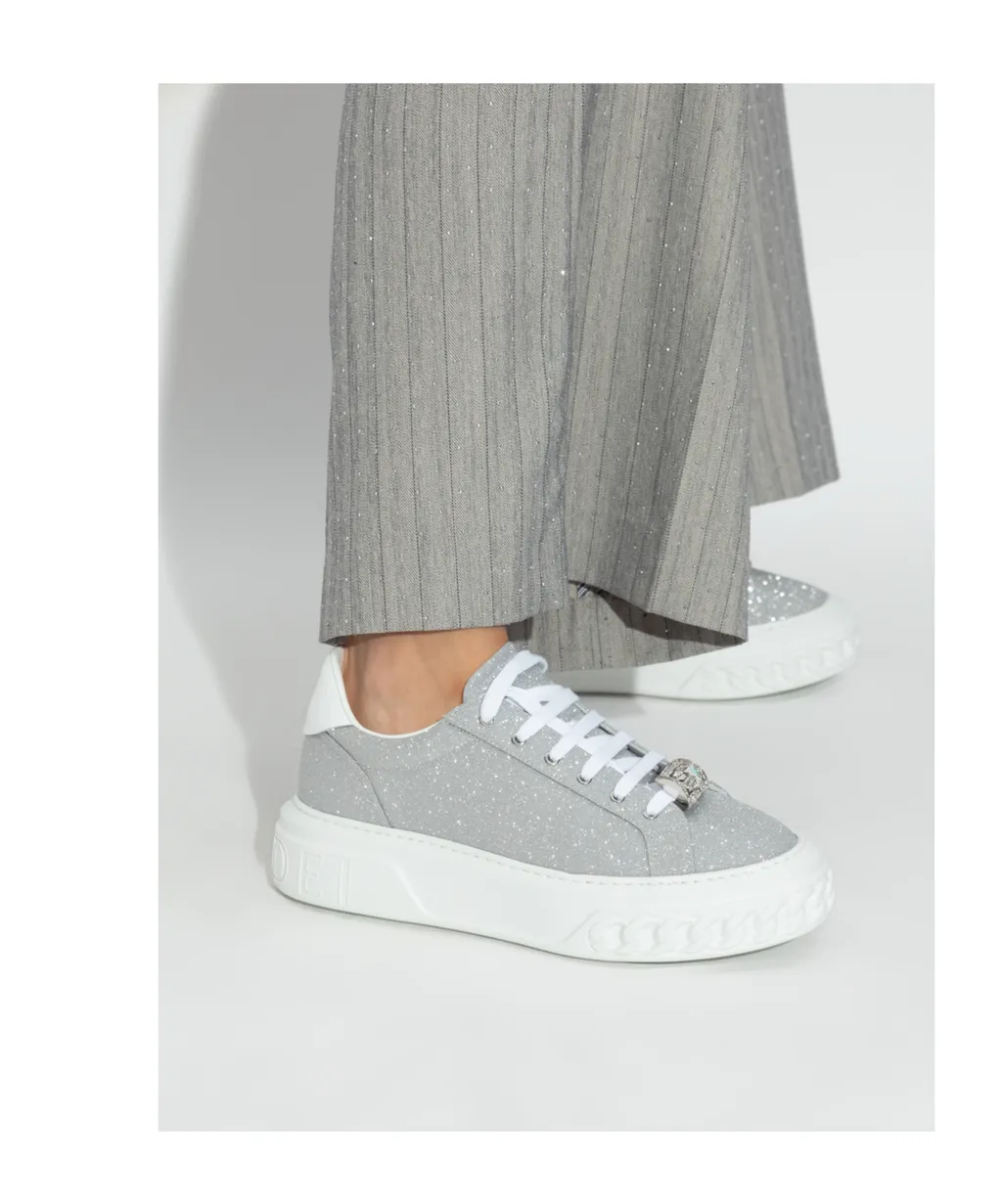 Casadei Chain Detail Platform Sneakers