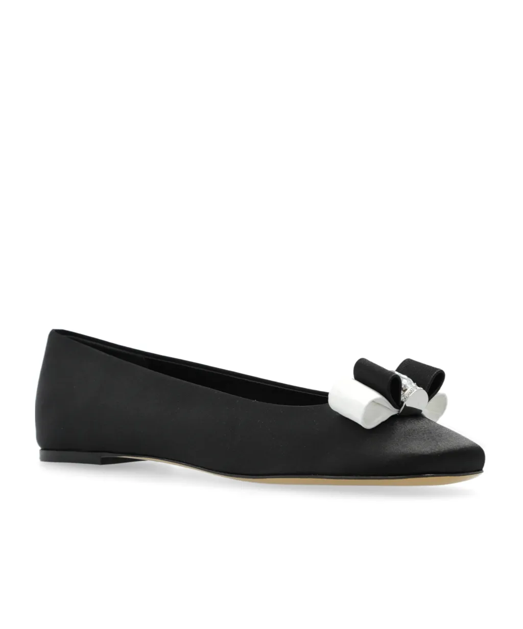 Casadei Bow Accent Ballet Flats