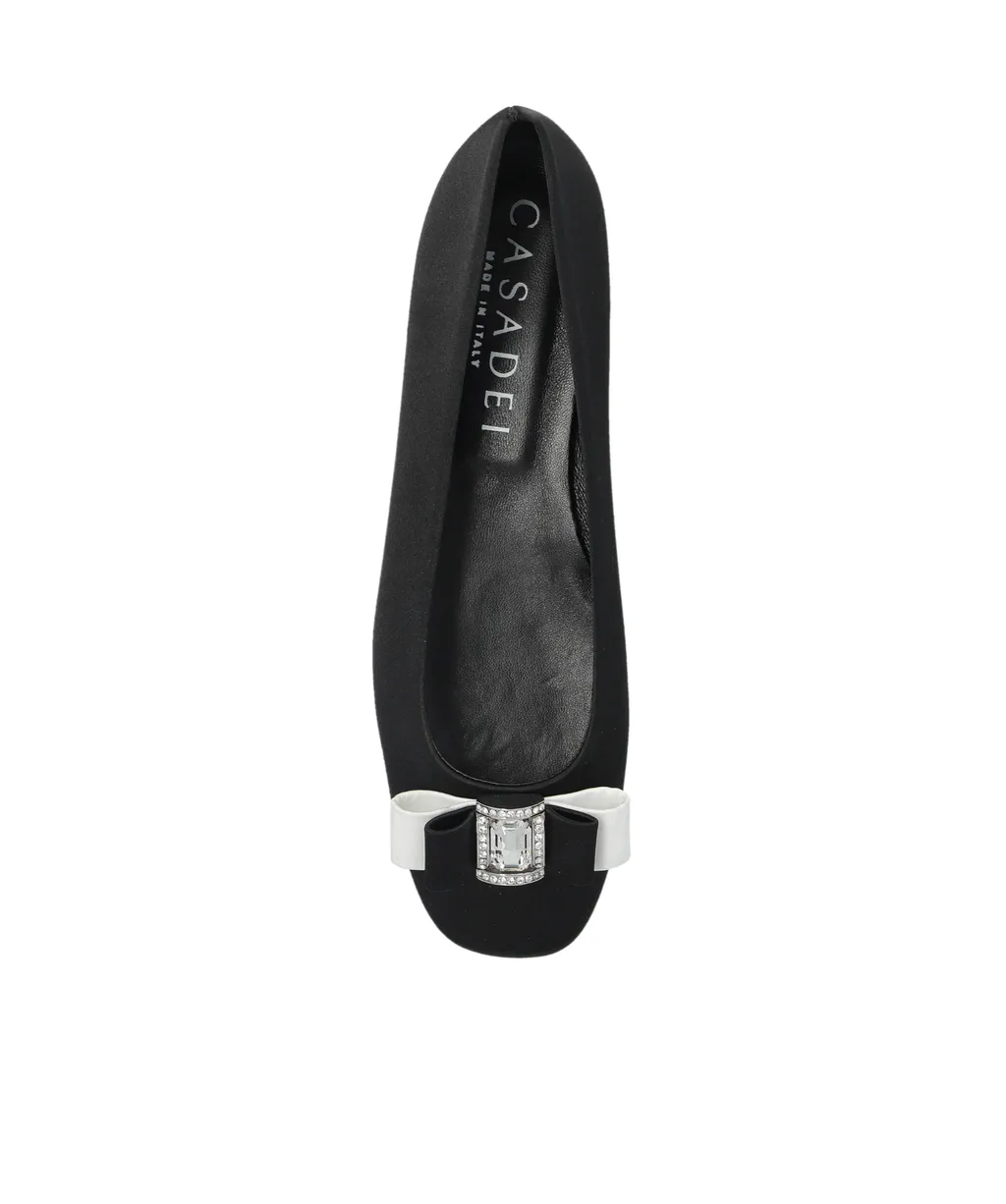 Casadei Bow Accent Ballet Flats