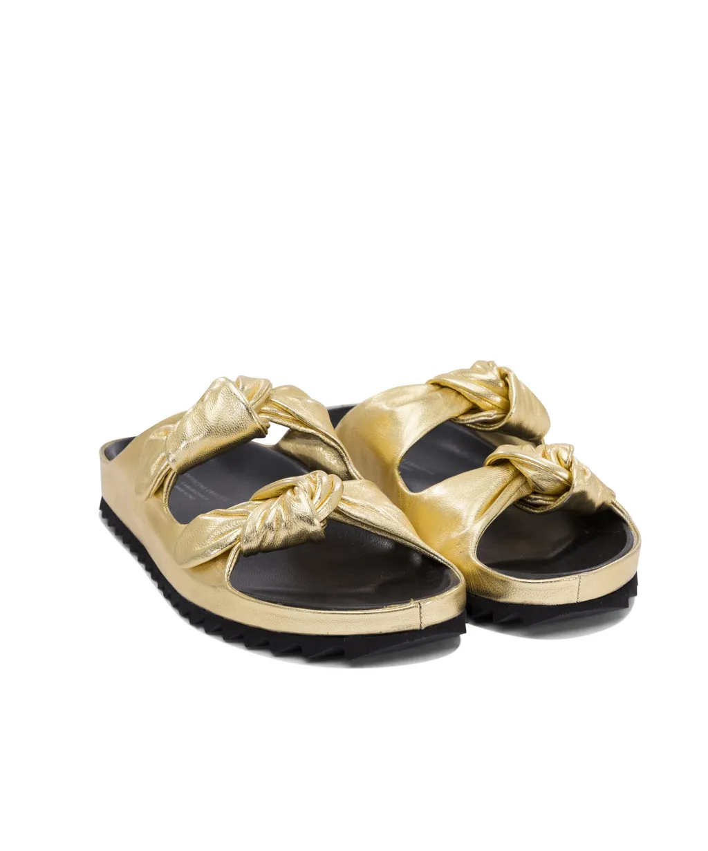 Knotted Double-Strap Sandals