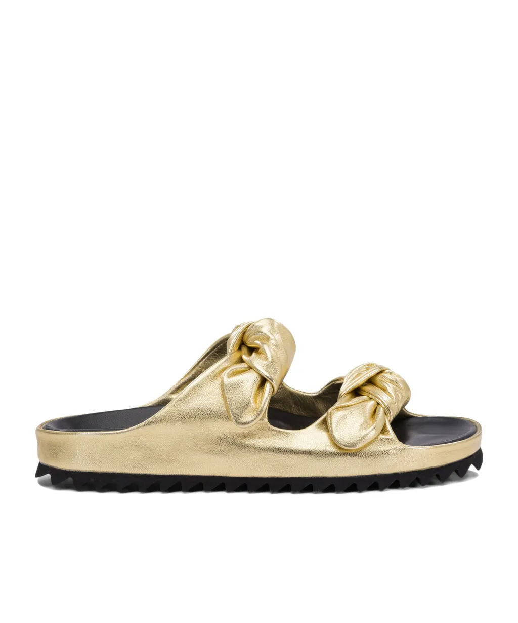 Knotted Double-Strap Sandals