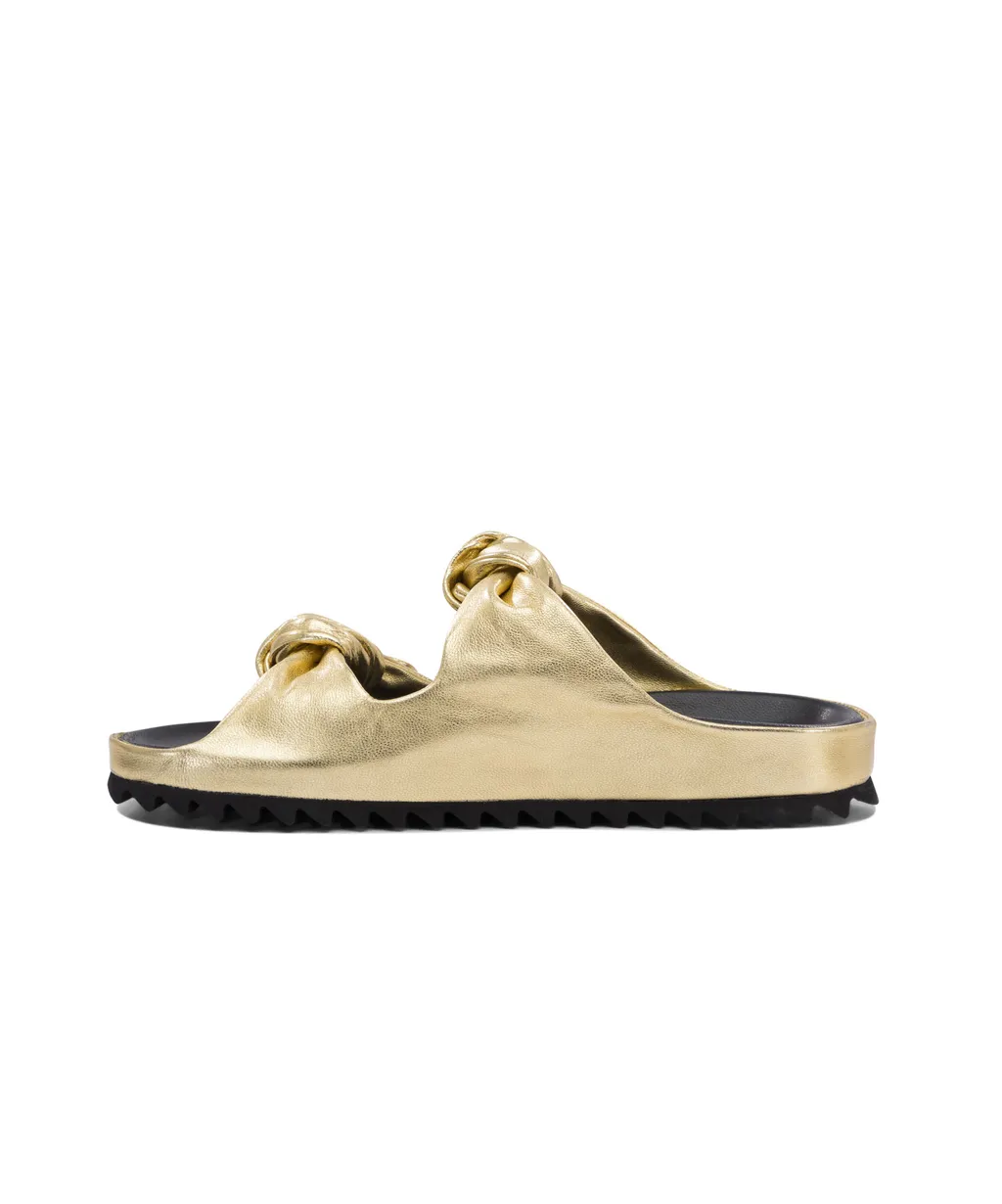 Knotted Double-Strap Sandals