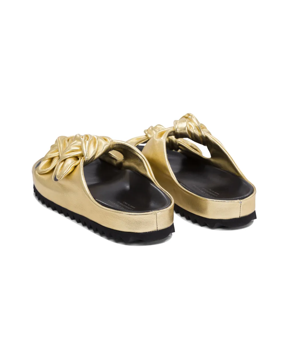 Knotted Double-Strap Sandals