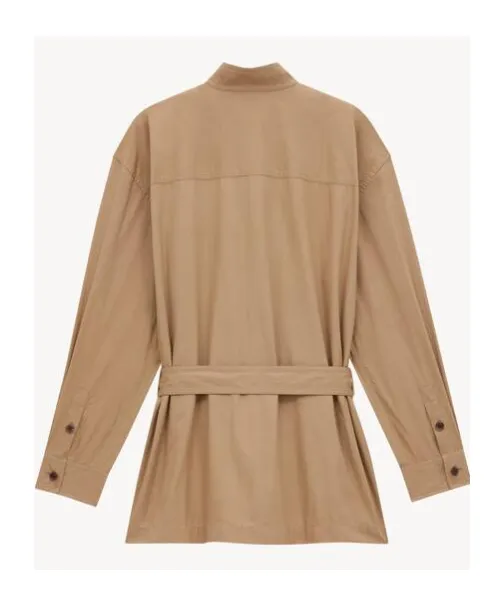 Saint Laurent Button Detailed Belted Tunic