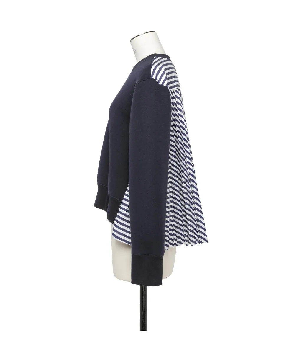 Pleated Back-Panel Sweatshirt