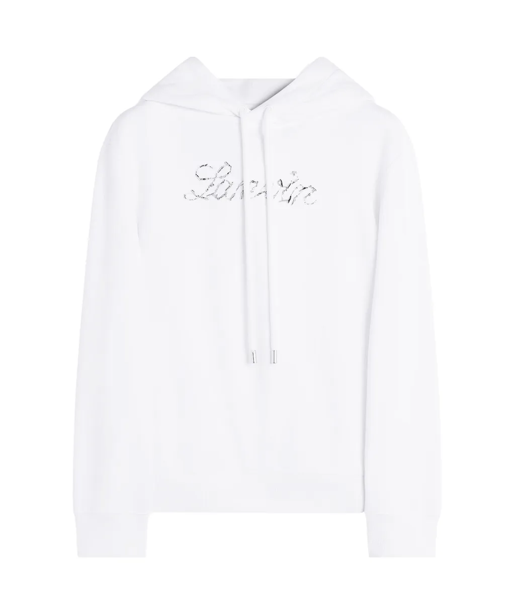 Sequinned-Logo Hoodie
