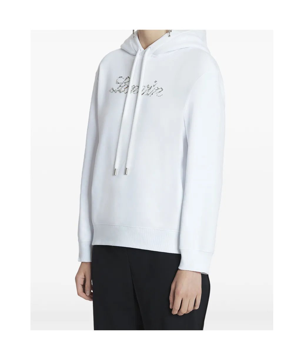 Sequinned-Logo Hoodie