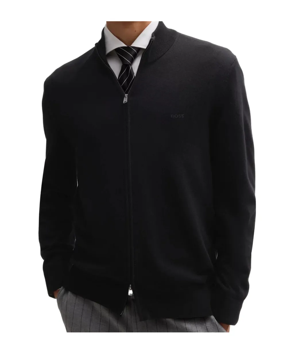 Knitted Zipper Cardigan