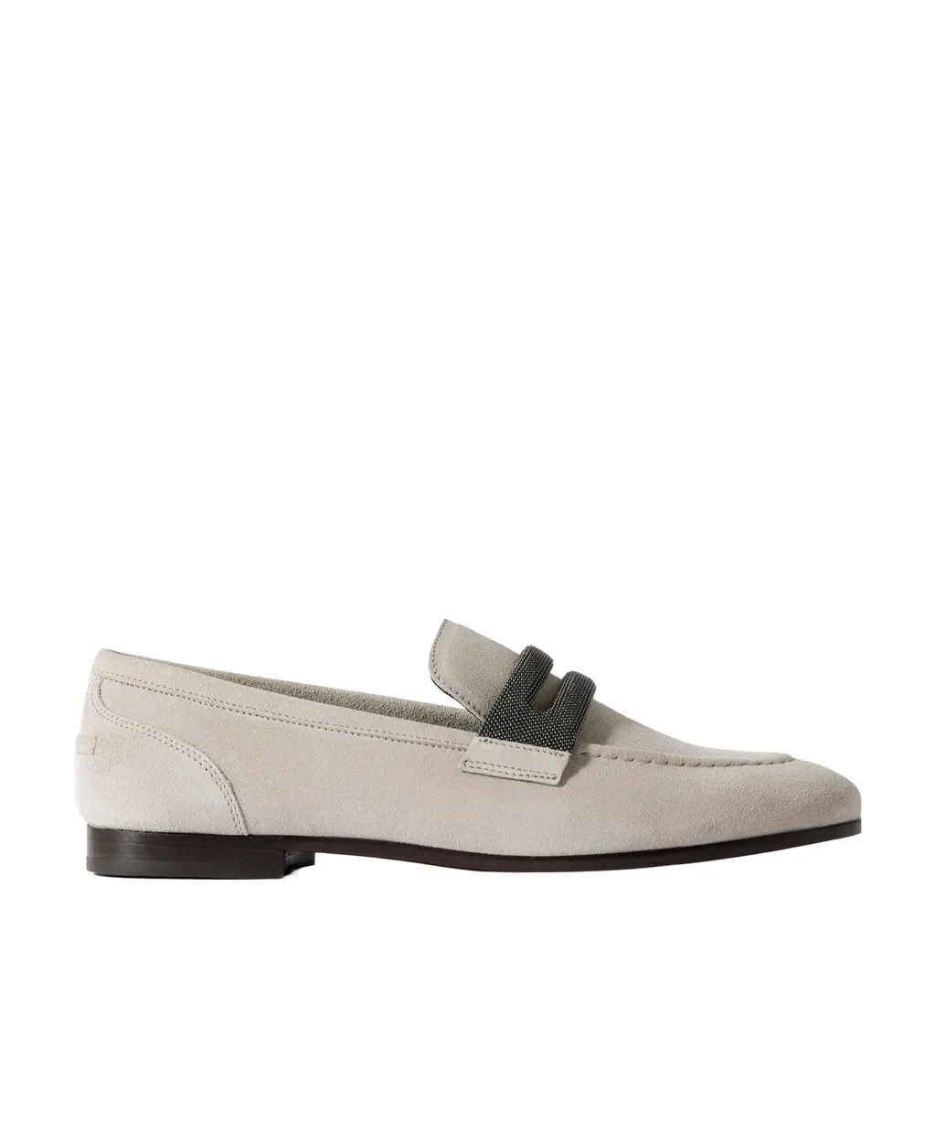 Brunello Cucinelli Bead-Embellished Loafers