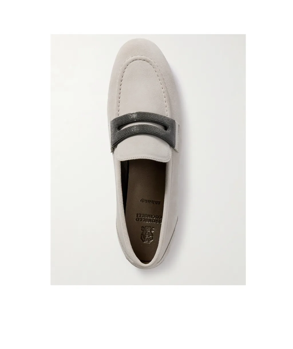 Brunello Cucinelli Bead-Embellished Loafers