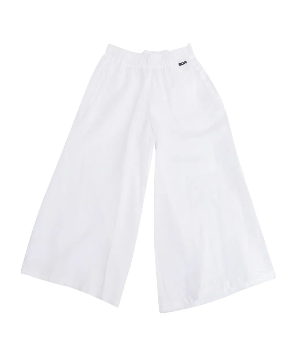 Aspesi Kids Elasticated Waistband Wide Leg Trousers