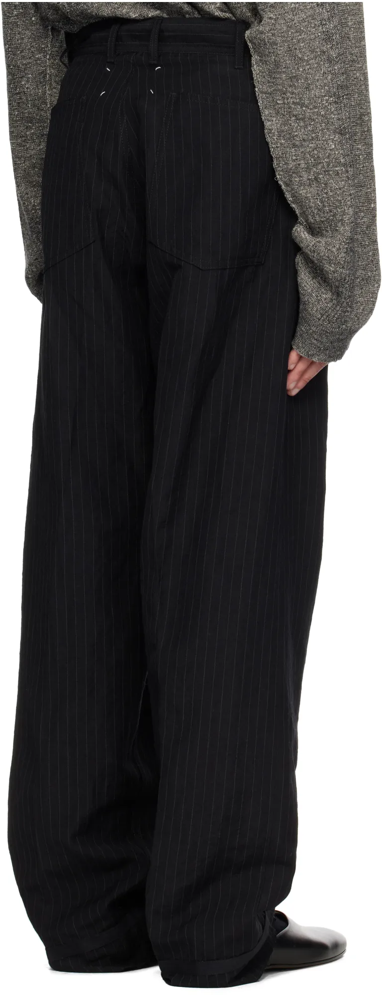 Pinstripe-Pattern Trousers
