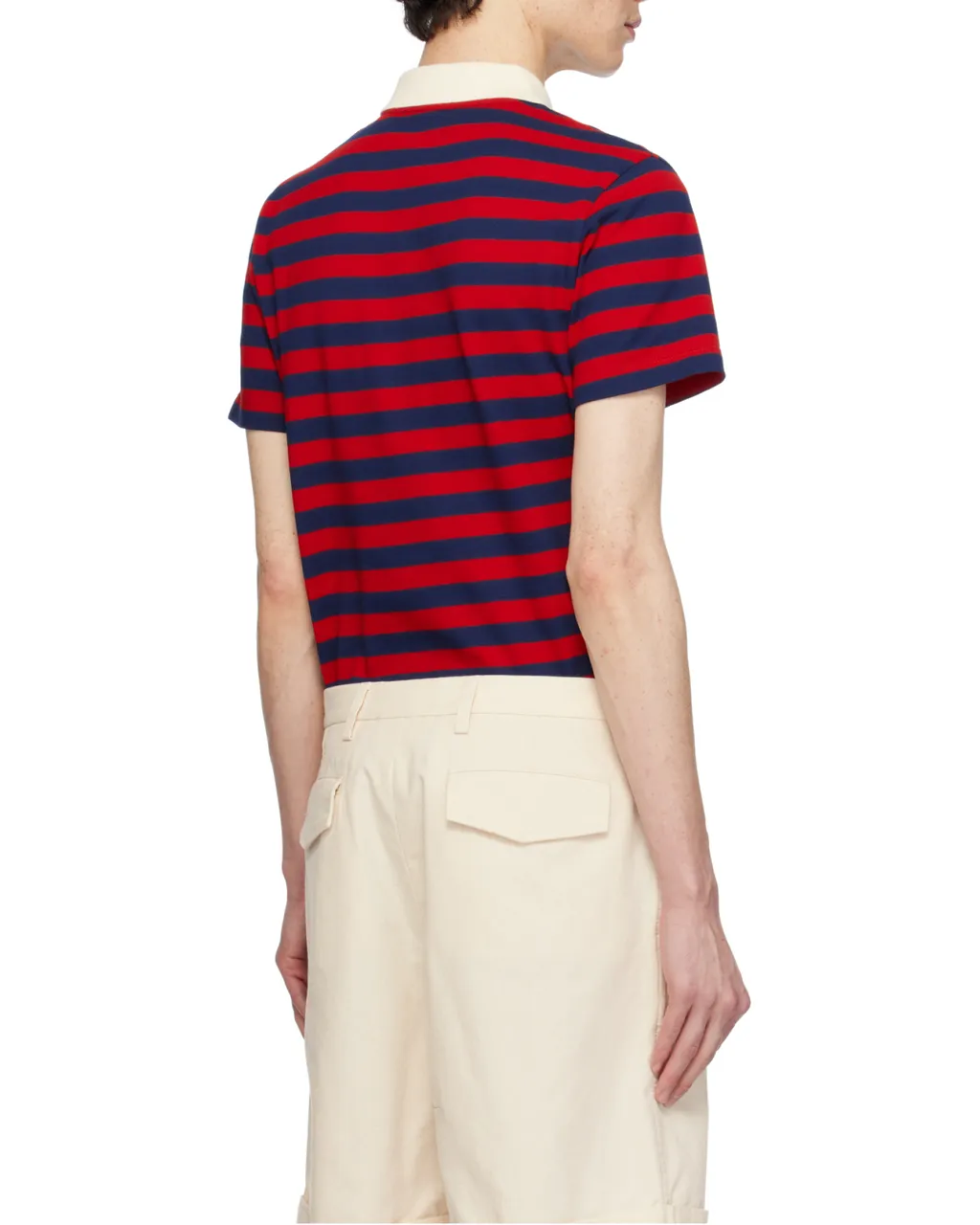 Valentino Striped Button Detailed Polo Shirt