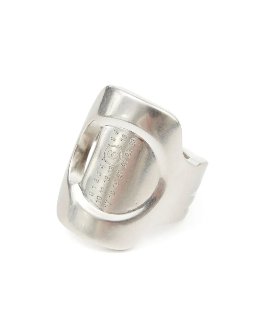 Mm6 Maison Margiela Numeric Cut-Out Open Ring
