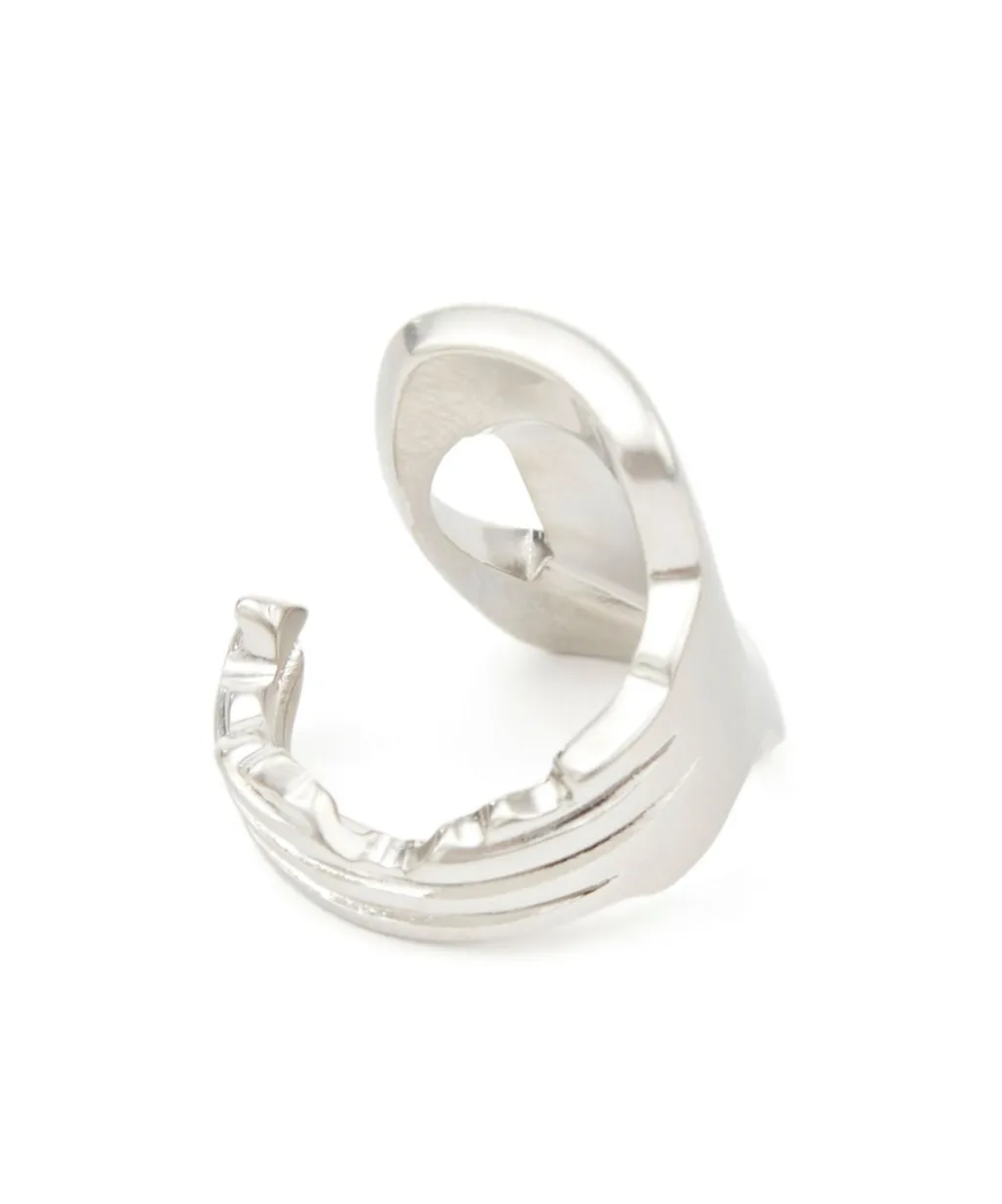 Mm6 Maison Margiela Numeric Cut-Out Open Ring
