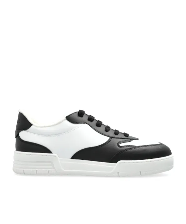 Moschino Logo Embossed Lace-Up Sneakers