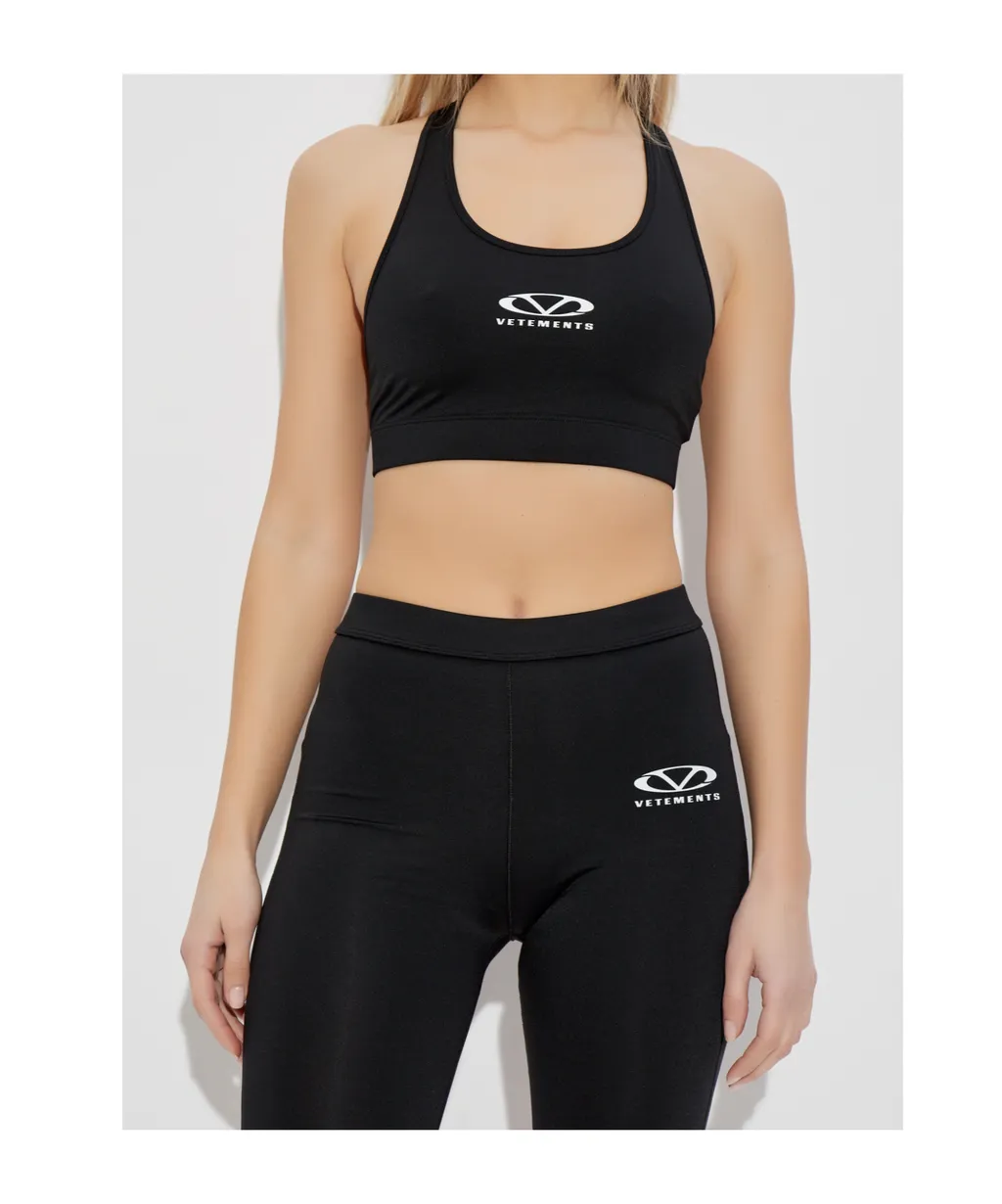 Vetements Racerback Logo Printed Training Top