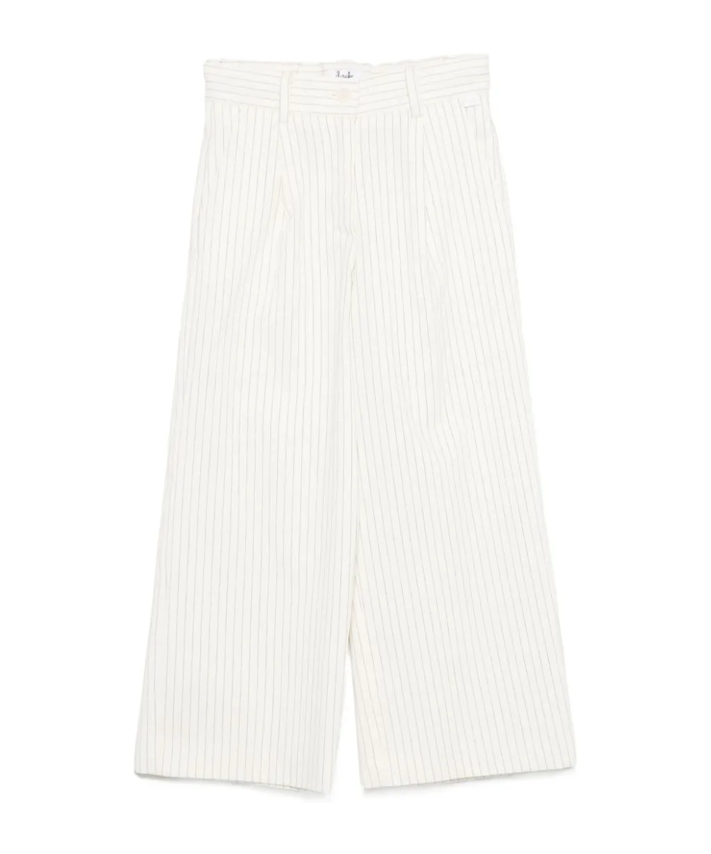 Il Gufo Pinstripe Wide Leg Pants