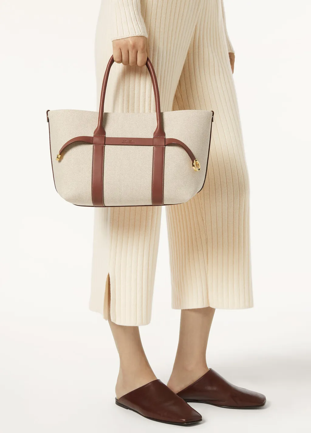 Loro Piana Logo Embossed Shopping Bag