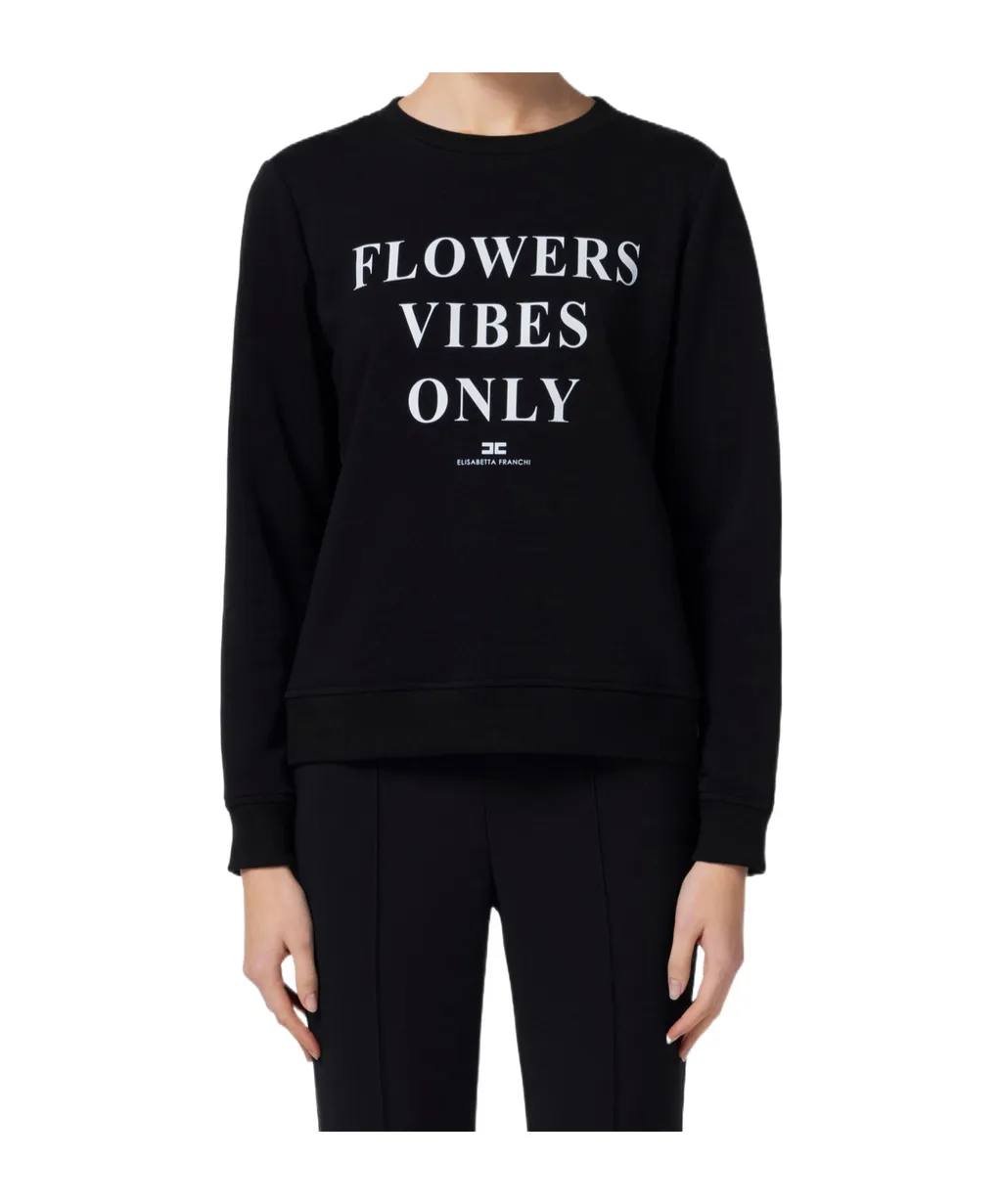 Elisabetta Franchi Logo-Print Crewneck Sweatshirt