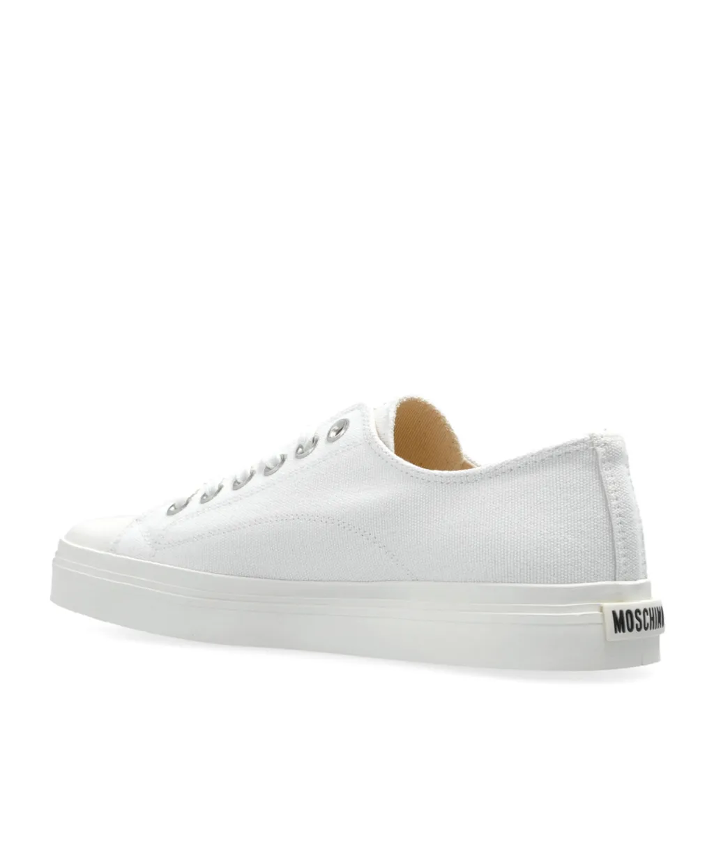 Moschino Square-Toe Low-Top Sneakers
