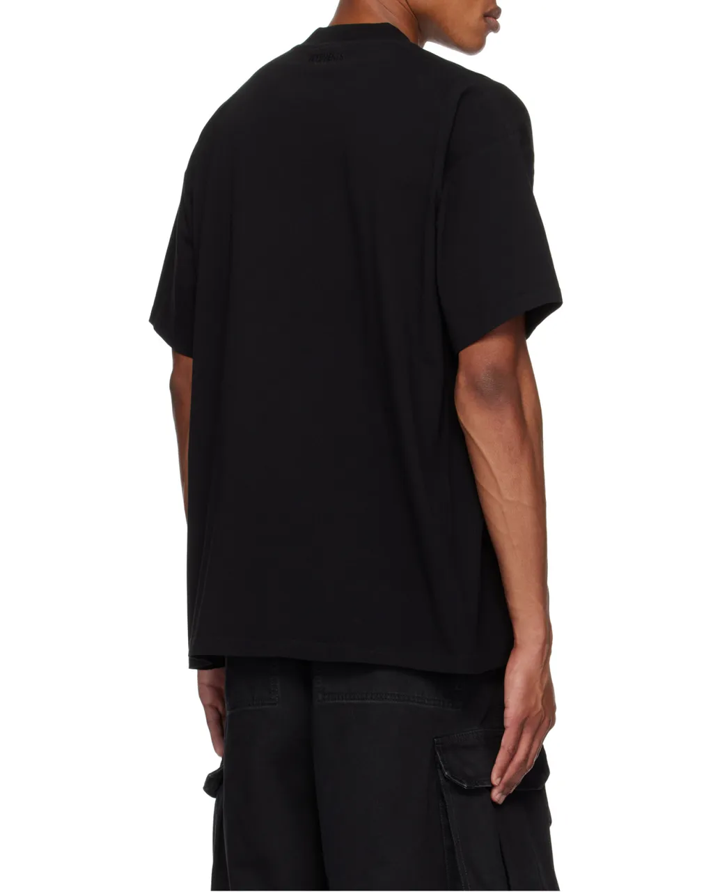 Open-Necked Black Shirt