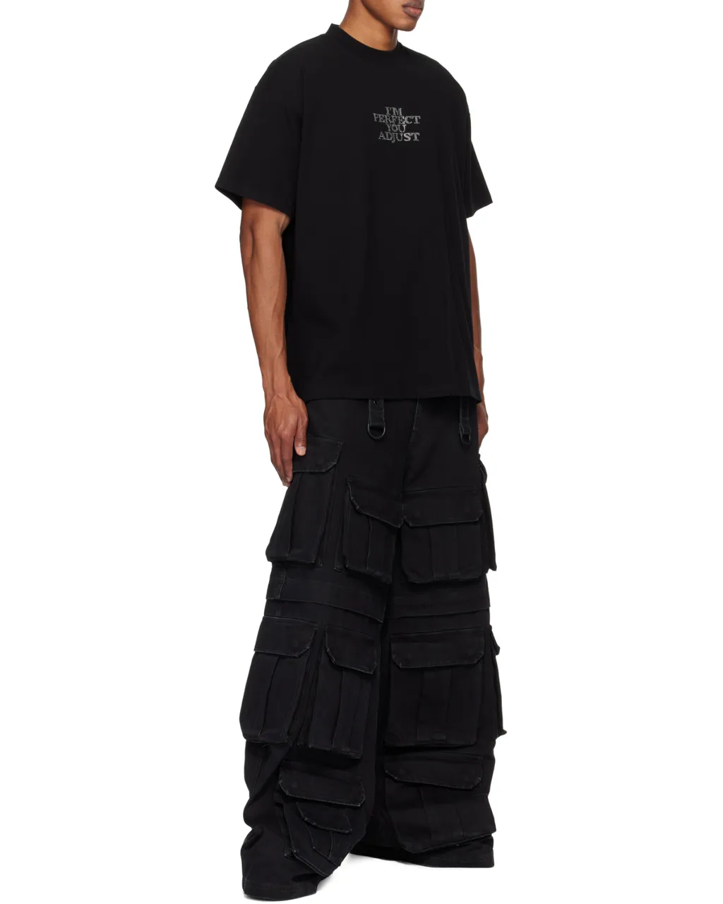 Open-Necked Black Shirt