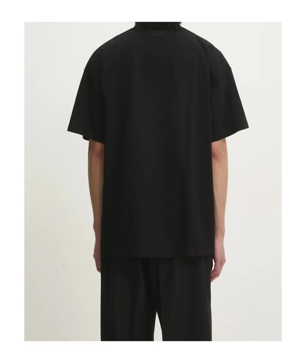 Open-Necked Black Shirt