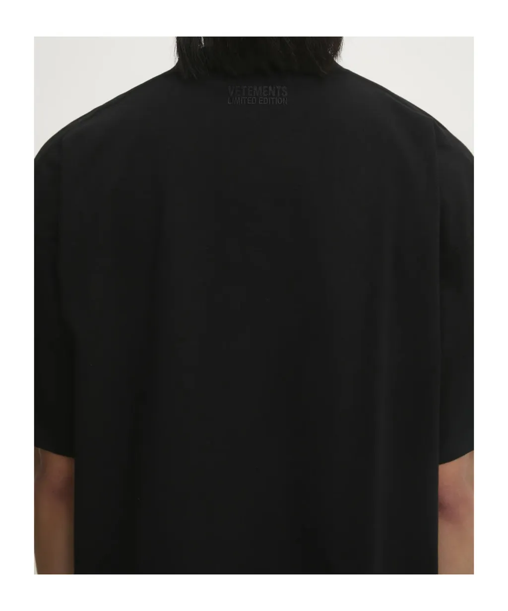 Open-Necked Black Shirt