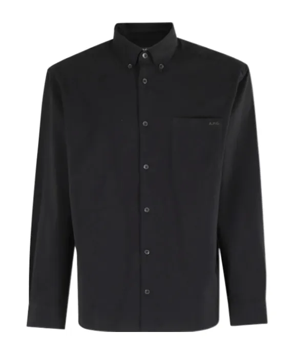 A.P.C. Logo-Embroidered Long-Sleeved Shirt