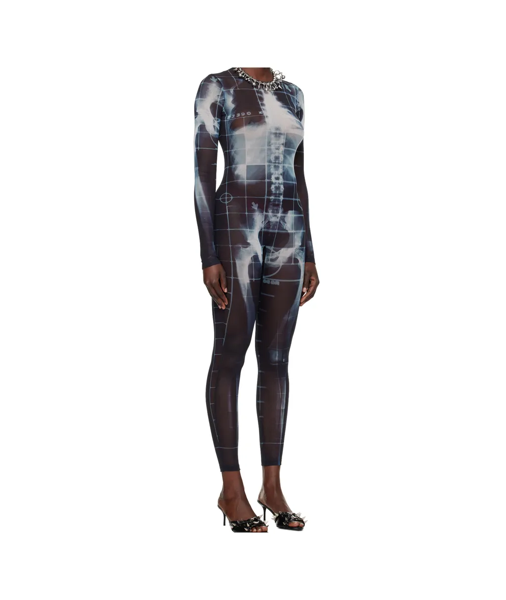 Crew Neck Long Sleeve Jumpsuit