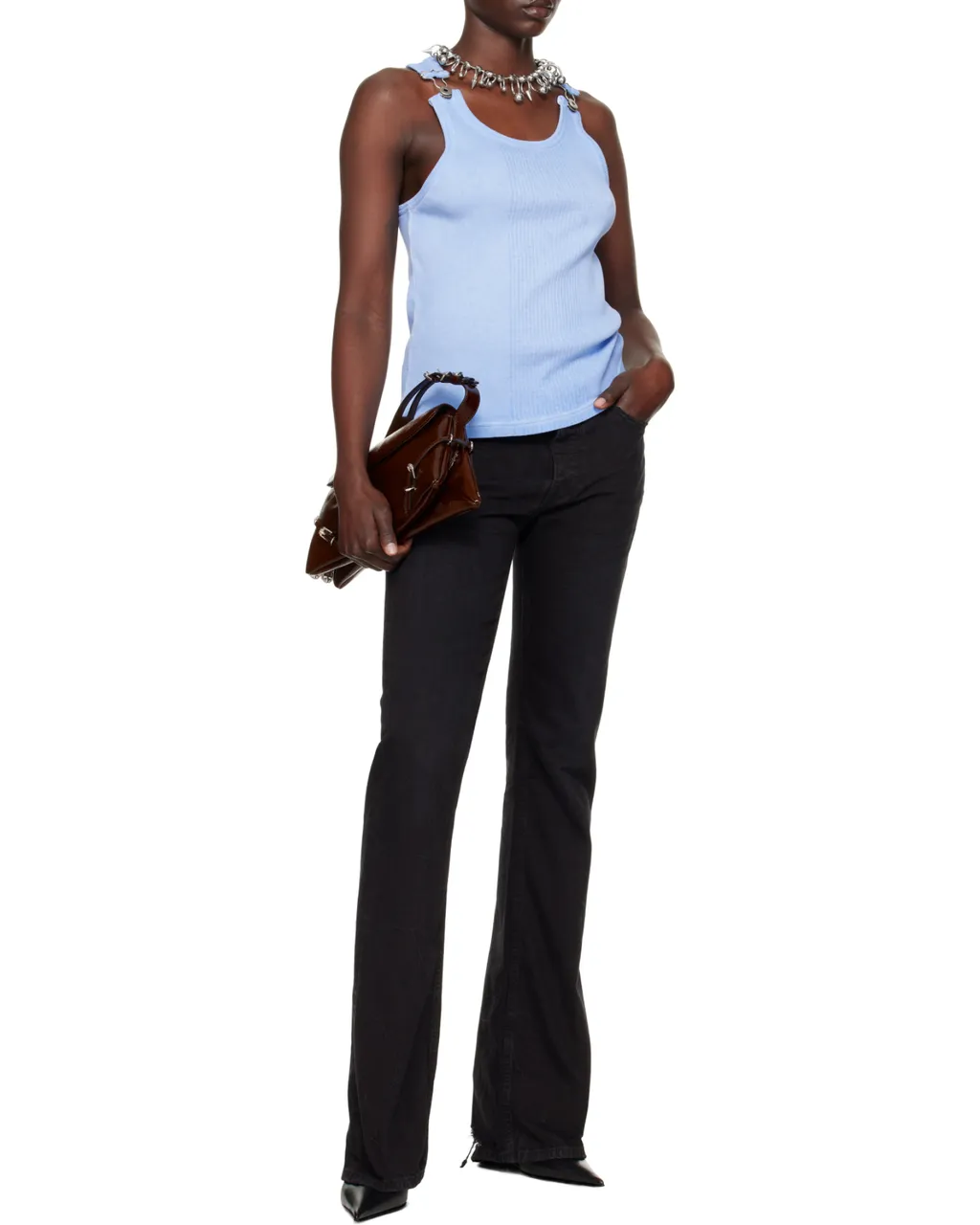 Ribbed-Knit Cotton Vest