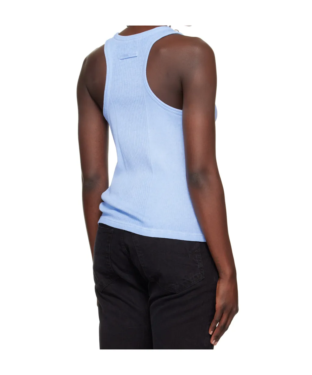 Ribbed-Knit Cotton Vest