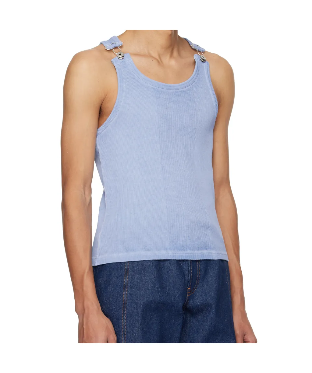 Ribbed-Knit Cotton Vest