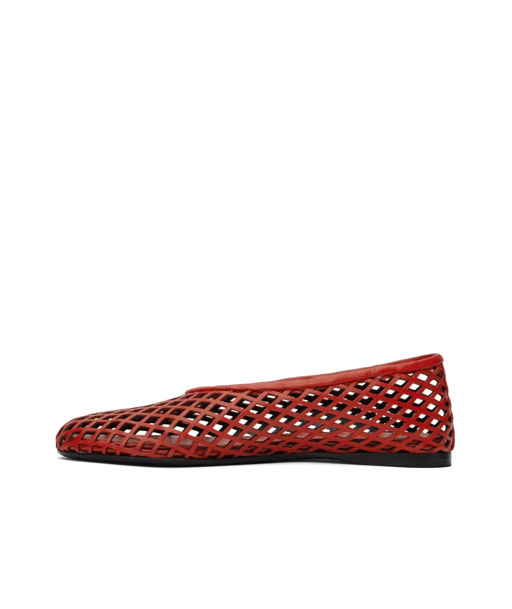 Tee Perforated Ballerina Flats