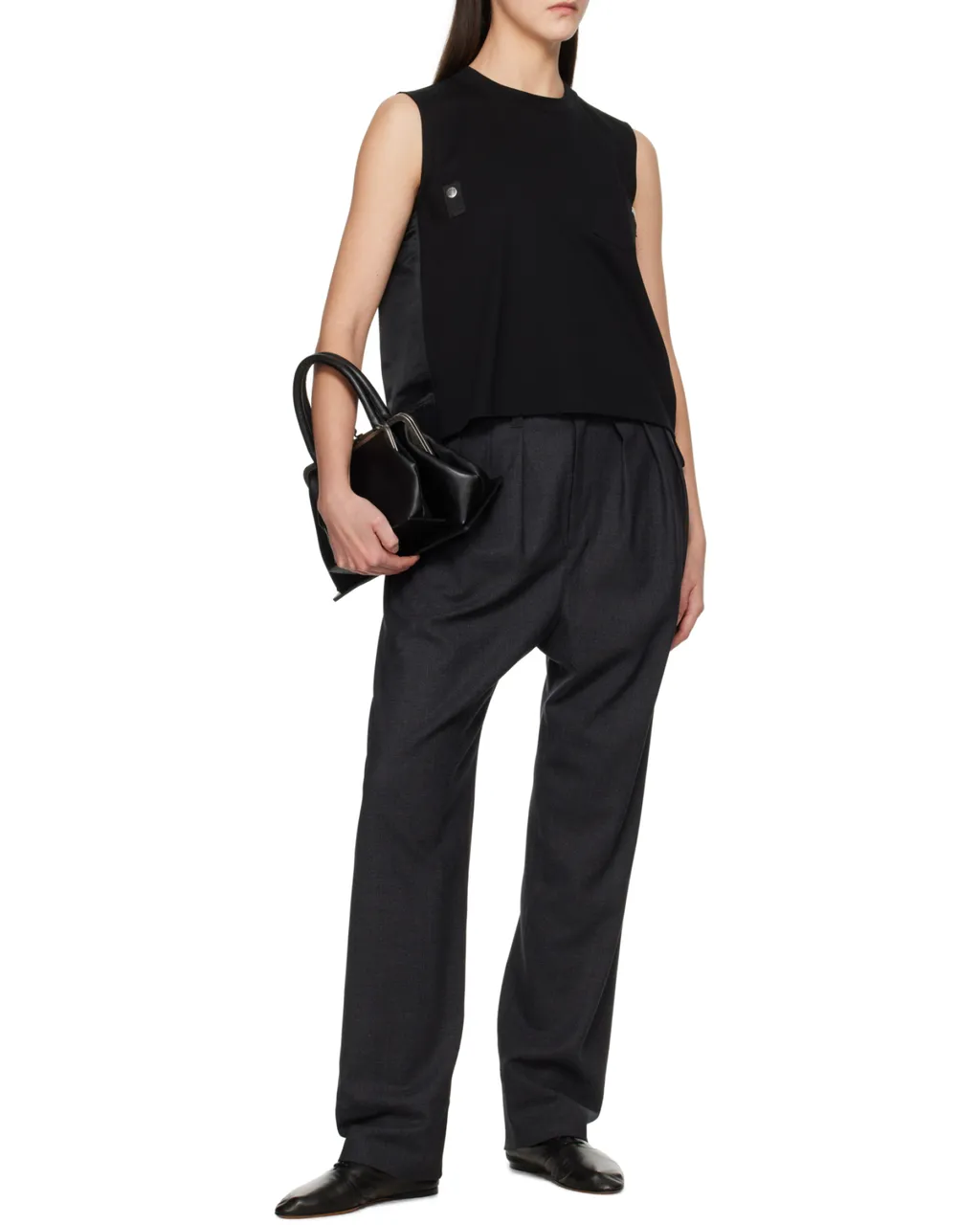 Contrasting-Panel Vest