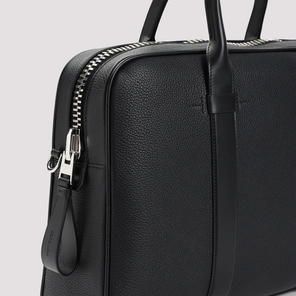 Tom Ford Pebbled Zip-Up Briefcase